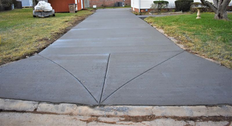 Newly Installed Concrete Driveway